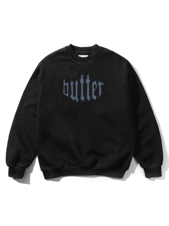 Butter Goods Cut Out Applique Crewneck Sweatshirt Spring 2026 | BLACK