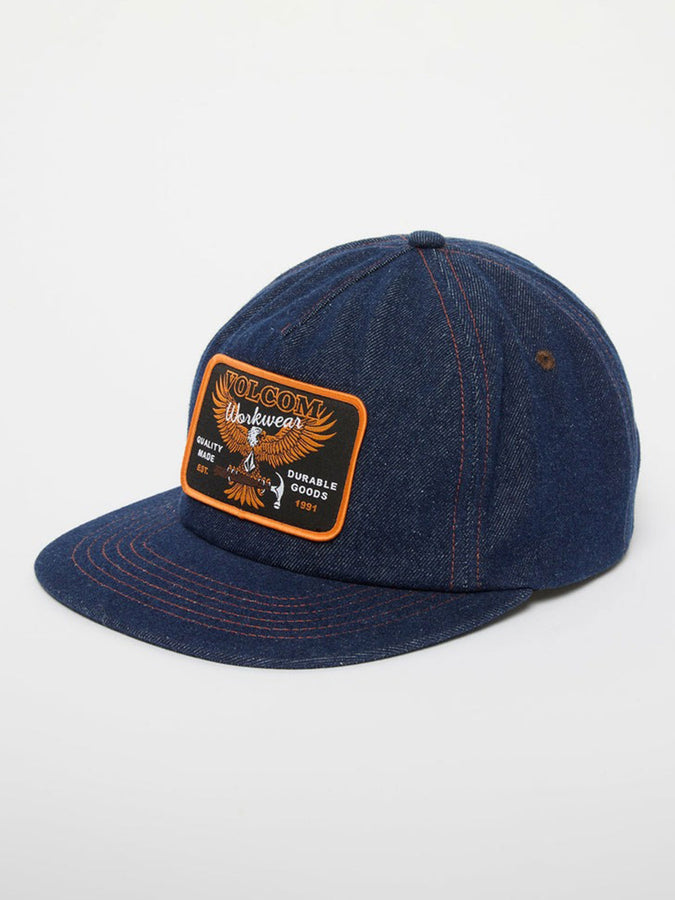 Volcom Hammered Work Snapback Hat | DUST BOWL INDIGO (DBI)