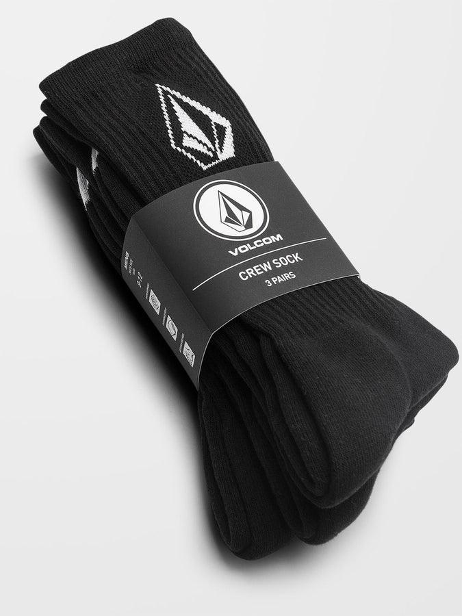 Volcom Full Stone 3 Pack Socks | BLACK (BLK)