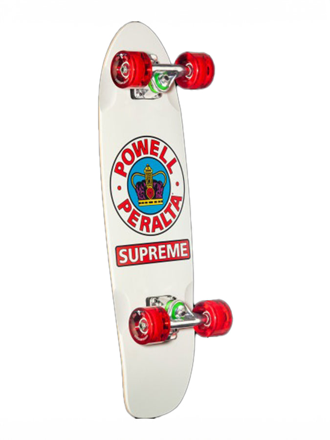 Powell Court Supreme 7.75’’ Complete Cruiser | WHITE/RED