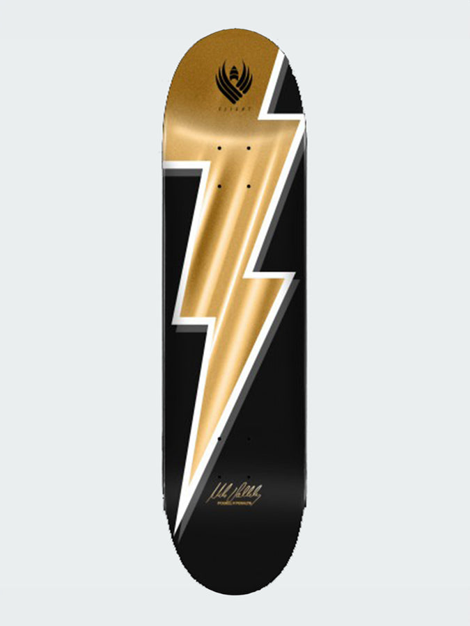 Powell Flight Vallely Lightning Bolt Skateboard Deck | GOLD FOIL