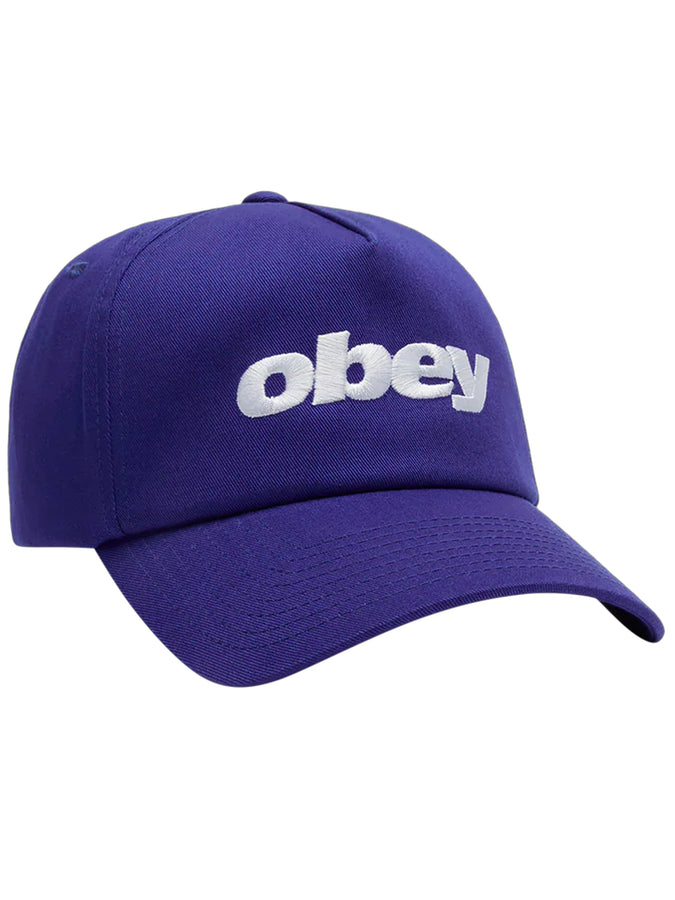 Obey Delta 5 Panel Snapback Hat | BRIGHT BLUE (BRB)