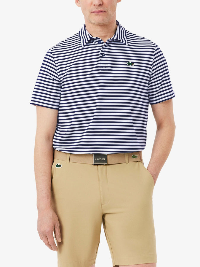 Lacoste Ultra Dry Striped Golf Polo Spring 2026 | NAVY BLUE/WHITE (525)