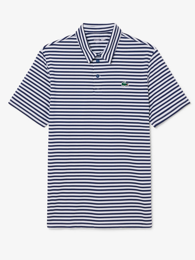 Lacoste Ultra Dry Striped Golf Polo Spring 2026 | NAVY BLUE/WHITE (525)