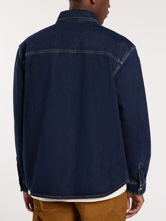 Dickies Mechanic Denim Long Sleeve Buttondown Shirt Fall 2025 | DARK INDIGO (0DD)