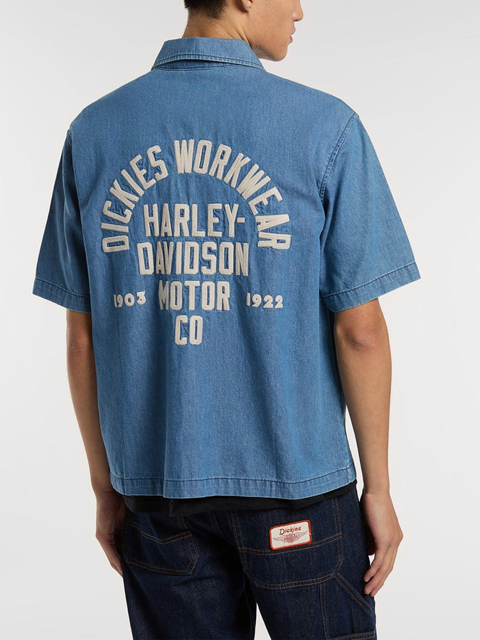 Dickies x Harley Davidson Work Buttondown Shirt Spring 2026 | BLUE CHAMBRAY (0BU)