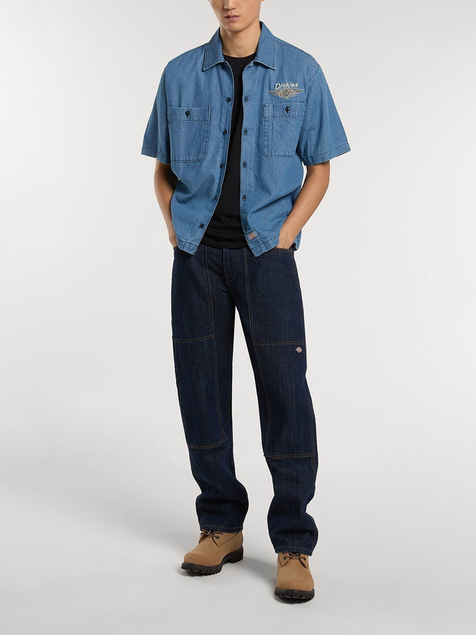 Dickies x Harley Davidson Work Buttondown Shirt Spring 2026 | BLUE CHAMBRAY (0BU)