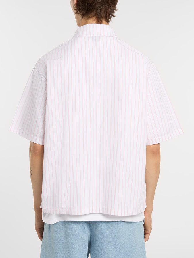 Dickies Venedocia Stripe Short Sleeve Buttondown Shirt Spring 2026 | WHITE (0WH)
