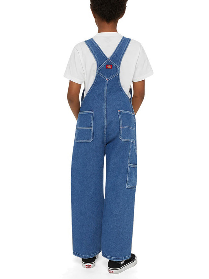 Dickies Denim Bib Overalls (Youth 7-14) Spring 2026 | STONEWASHED INDIGO BLUE (SNB)