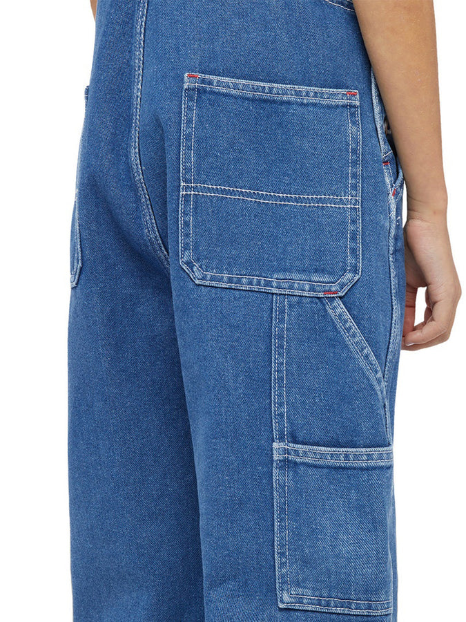 Dickies Denim Bib Overalls (Youth 7-14) Spring 2026 | STONEWASHED INDIGO BLUE (SNB)
