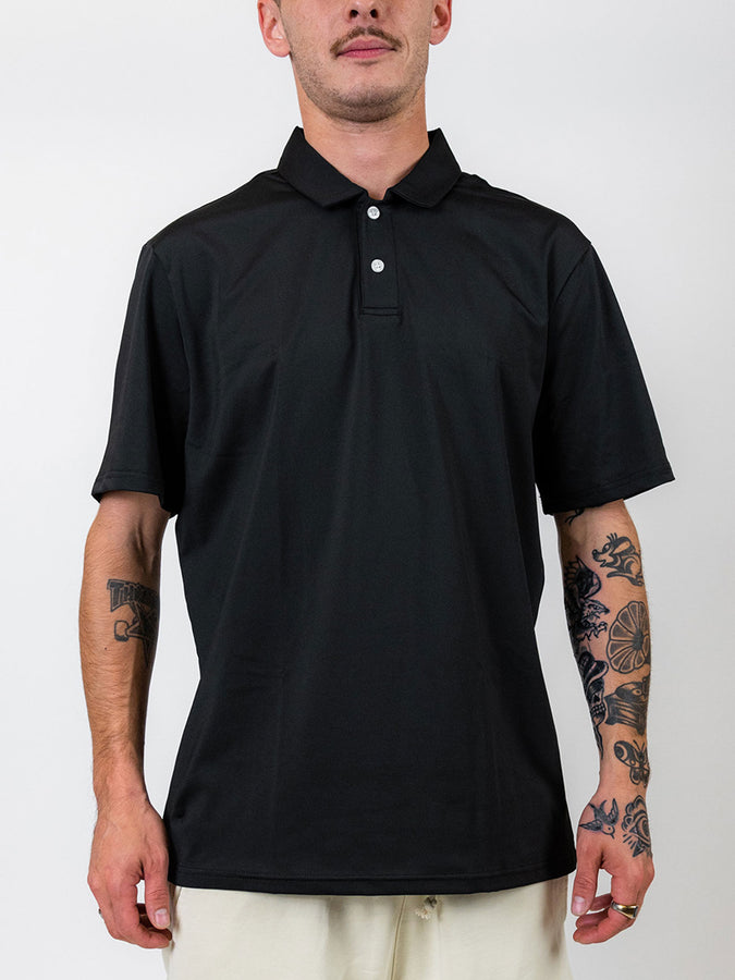 Malbon Evergreeen Performance Pique Polo Fall 2025 | BLACK