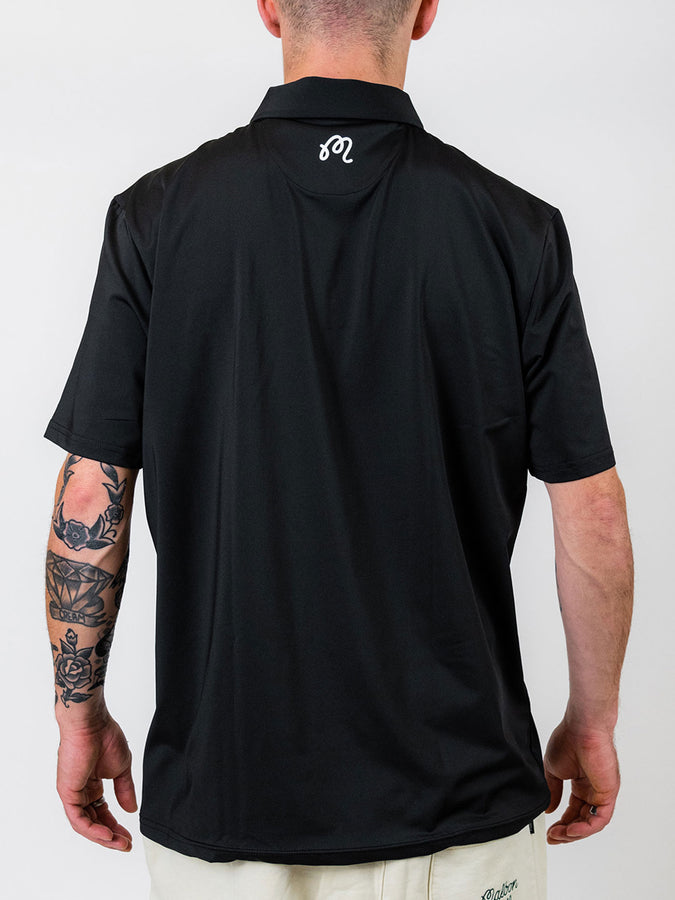 Malbon Evergreeen Performance Pique Polo Fall 2025 | BLACK