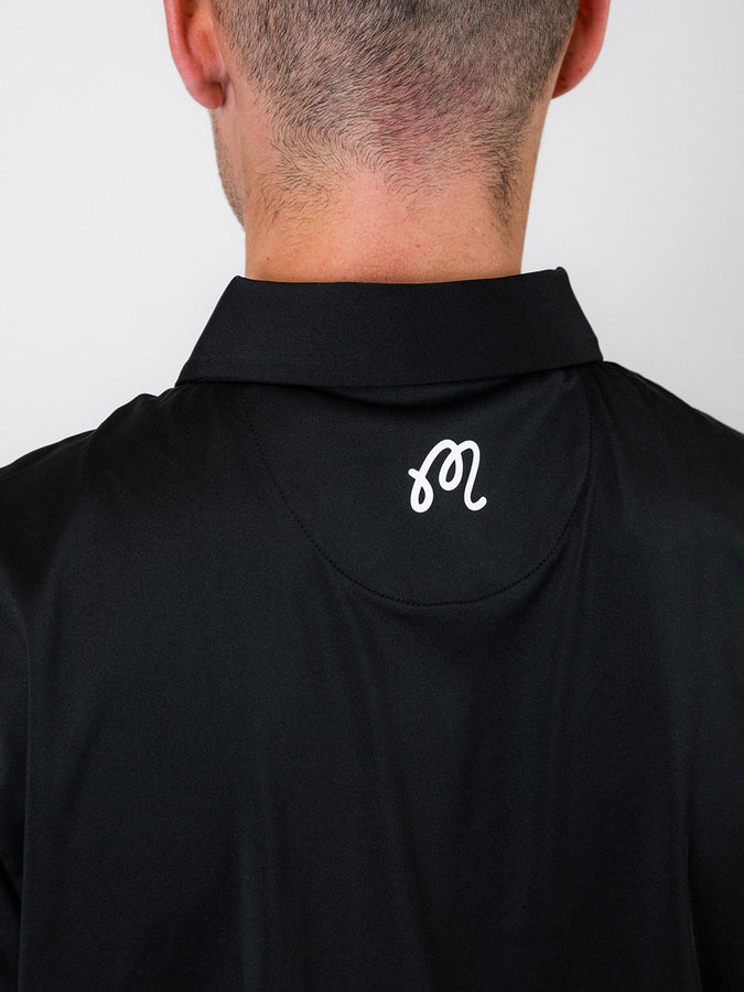 Malbon Evergreeen Performance Pique Polo Fall 2025 | BLACK