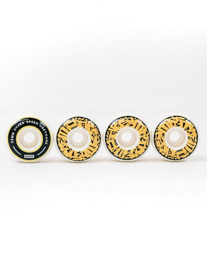 Empire Acrylic Yellow/Black Skateboard Wheels | YELLOW/BLACK
