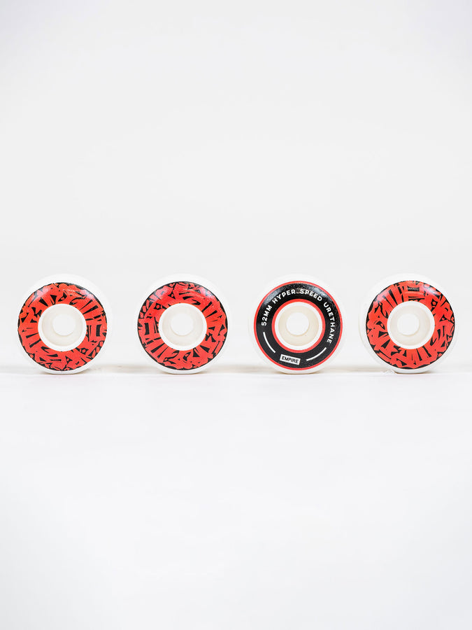 Empire Acrylic Red/Black Skateboard Wheels | RED/BLACK
