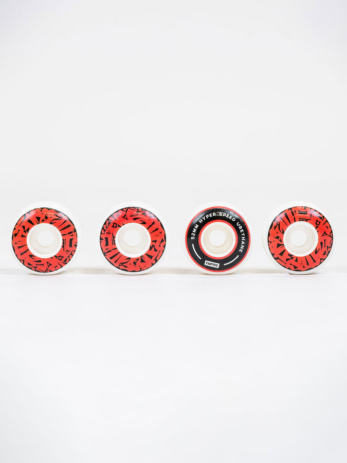 Empire Acrylic Red/Black Skateboard Wheels | RED/BLACK