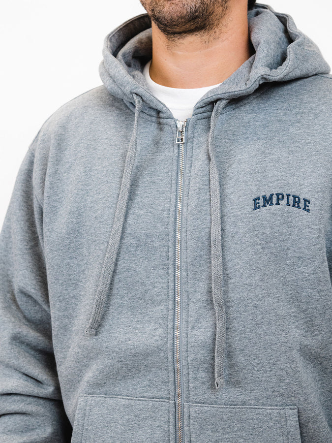 Empire Collegiate Embroidered Zip Hoodie Fall 2025 | GREY HEATHER