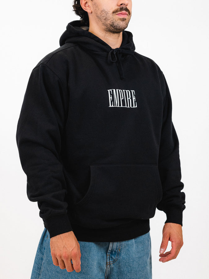 Empire Block Embroidered Hoodie Fall 2026 | BLACK