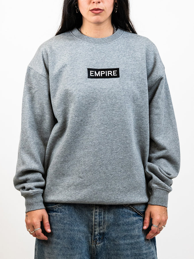 Empire Box Logo Crewneck Sweatshirt Fall 2026 | HEATHER GREY
