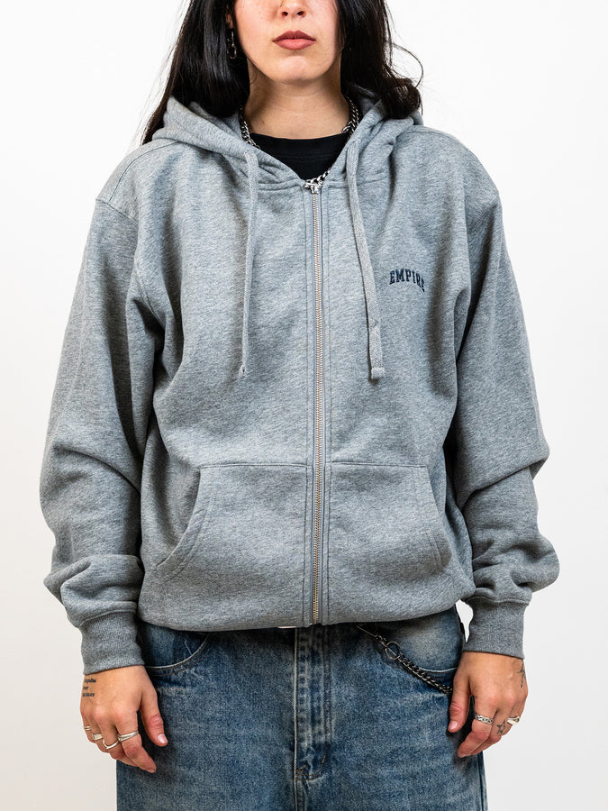Empire Collegiate Embroidered Zip Hoodie Fall 2026 | HEATHER GREY