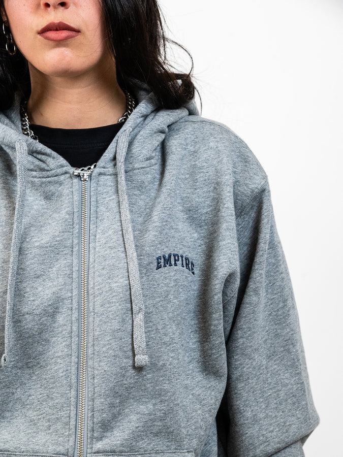 Empire Collegiate Embroidered Zip Hoodie Fall 2026 | HEATHER GREY