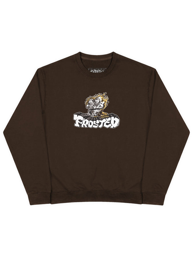 Frosted Duo Crewneck Sweatshirt Fall 2026 | BROWN
