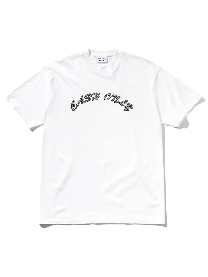 Cash Only Diamond Plate Logo T-Shirt Holiday 2025 | WHITE