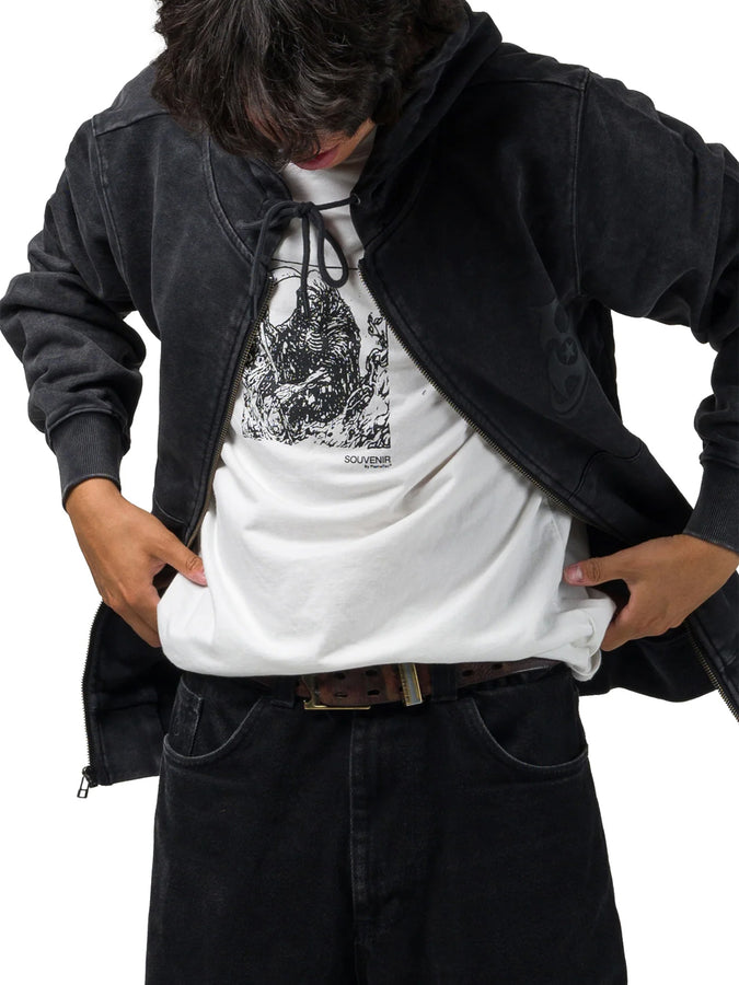 Souvenir Dirty Zip Hoodie Fall 2026 | DIRTY BLACK