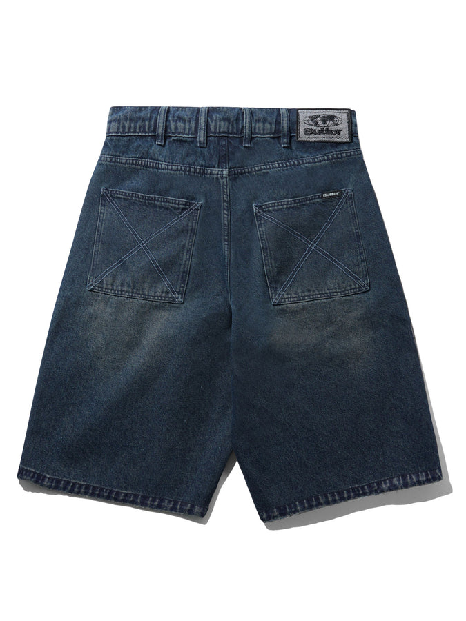 Butter Goods Distresserd Big Denim Shorts Summer 2026 | WASHED DARK BLUE