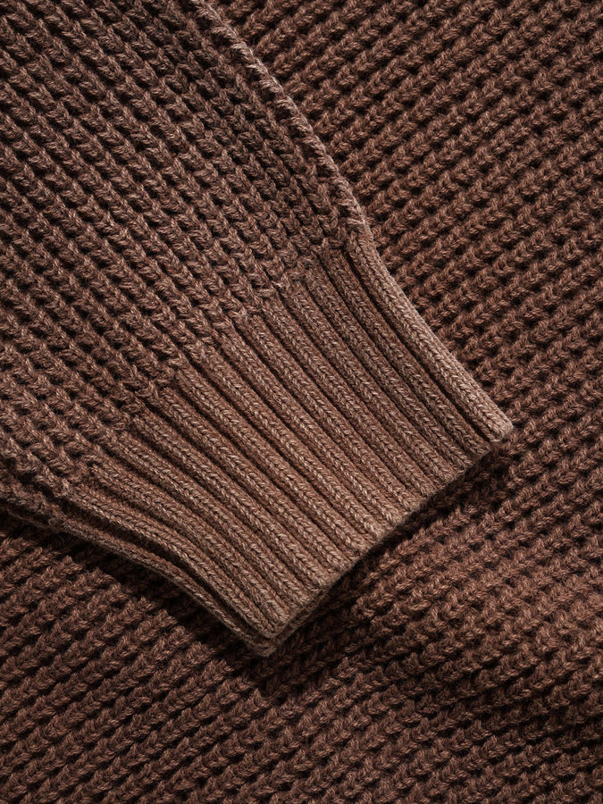 Butter Goods Distressed Waffle Sweater Spring 2026 | WASHED BARK