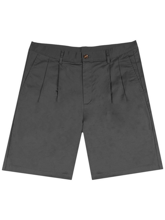 Frosted Double Pleated Shorts Fall 2026 | DARK OLIVE