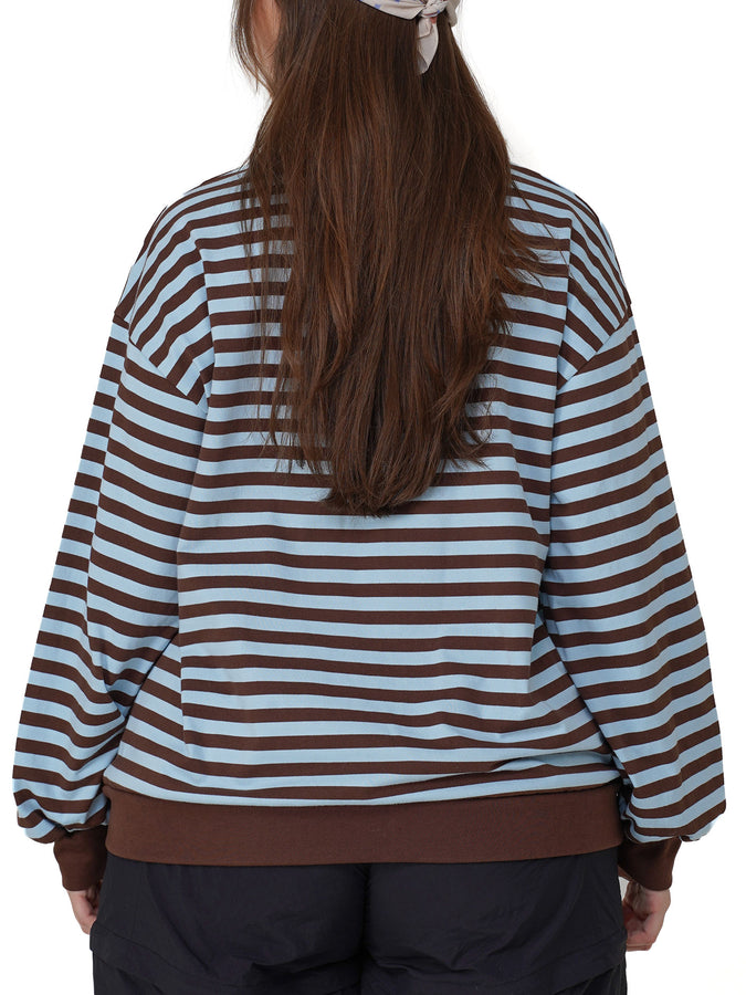 Notice The Reckless Driftwood Oversized L/S T-Shirt Fall 2026 | BLUE/BROWN