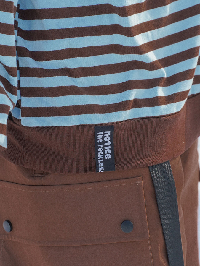 Notice The Reckless Driftwood Oversized L/S T-Shirt Fall 2026 | BLUE/BROWN
