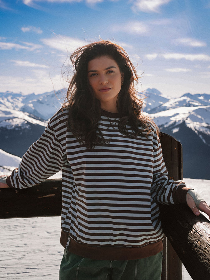 Notice The Reckless Driftwood Oversized L/S T-Shirt Fall 2026 | BLUE/BROWN