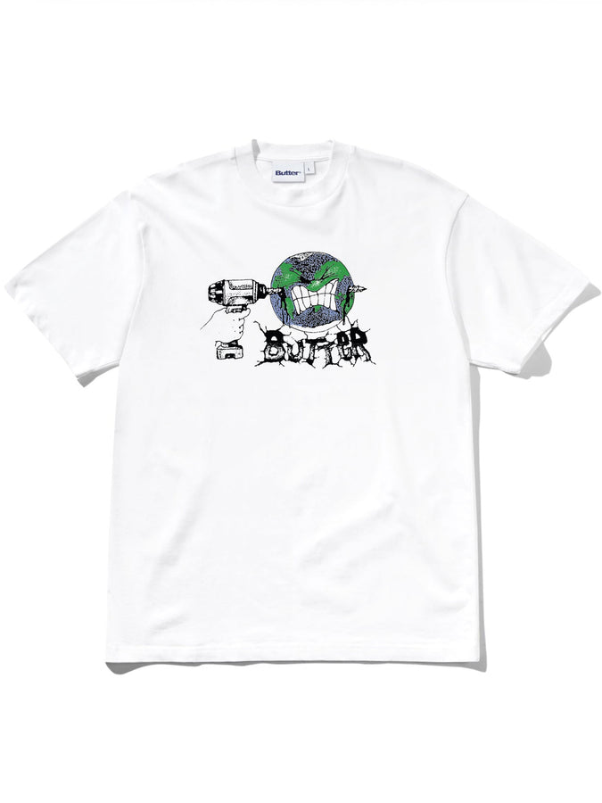 Butter Goods Drill T-Shirt Spring 2026 | WHITE