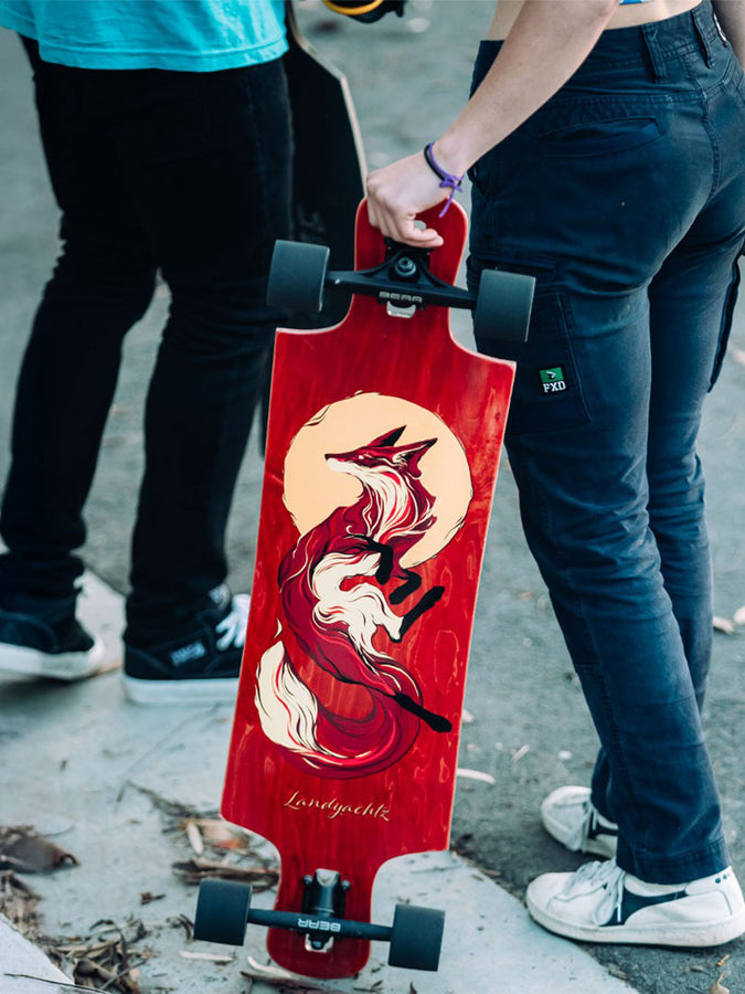 Landyachtz Drop Hammer Fox 10'' X 36.5'' Complete Longboard | RED