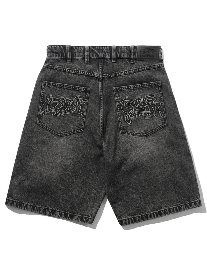 Butter Goods Drummer Baggy Denim Shorts Summer 2026 | STREAKY BLACK