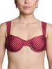 Nana The Brand Noa Shiny Burgundy Bikini Top Summer 2026
