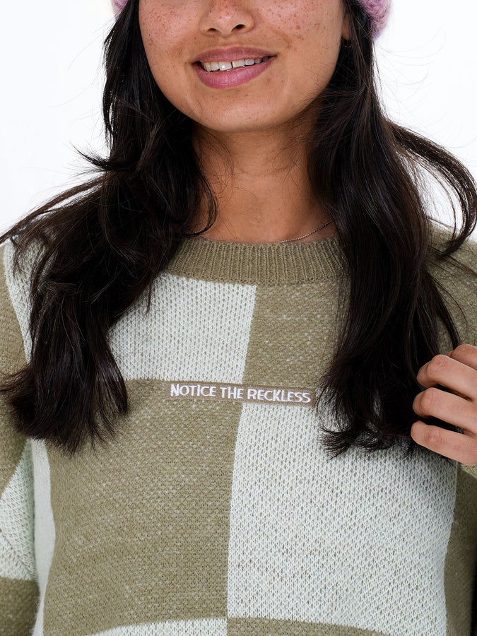 Notice The Reckless Moss Sweater Holiday 2025 | MOSS GREEN