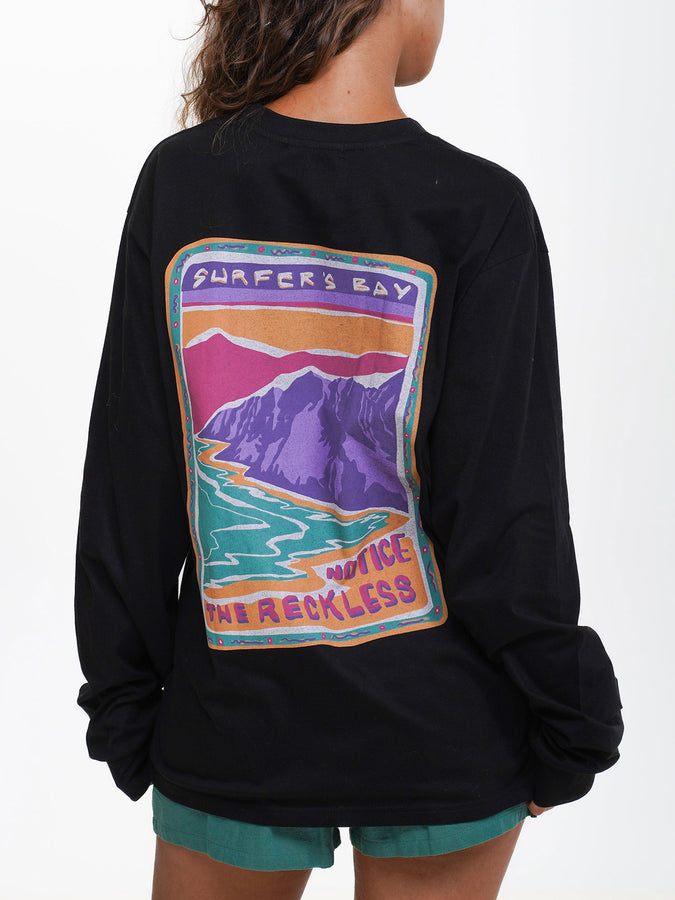 Notice The Reckless Surfer’s Bay L/S T-Shirt Spring 2024 | BLACK