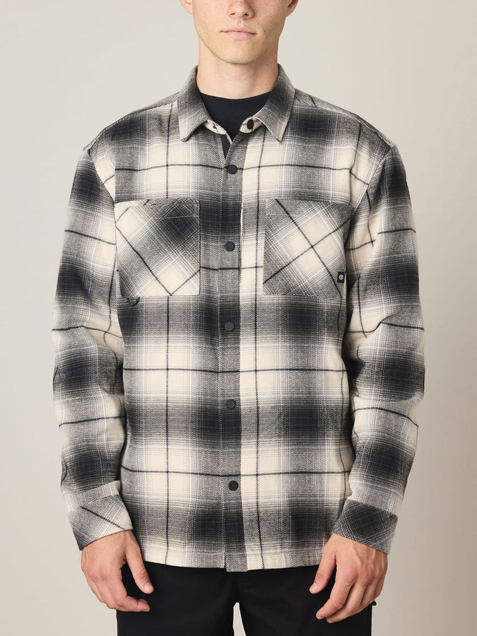 686 Heat-Grid Flannel Long Sleeve Buttondown Shirt Fall 2026 | LIMESTONE (LMST)