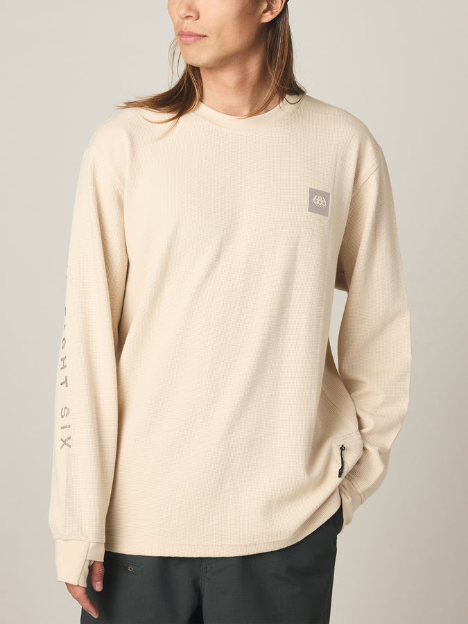 686 Let's Chill Waffle Long Sleeve T-Shirt Fall 2026 | LIMESTONE (LMST)