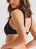 ES Recycled Rib Underwire Black Bikini Top Spring 2026