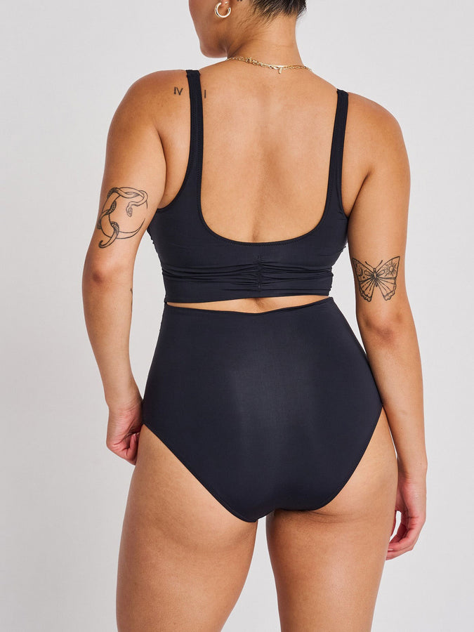 Everyday Sunday Basic Wrap Blk One Piece Swimsuit Spring 2026 | BLACK