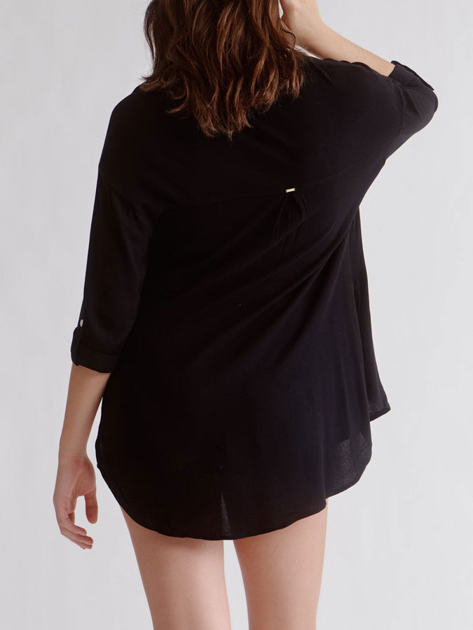 Everyday Sunday Resort Tunic Rolled Up Cover Up Spring 2026 | BLACK