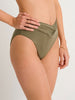 ES Dusty Olive High Retro Shirred Bikini Bottom Spring 2026