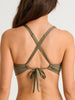 ES Dusty Olive Crop D-Cup Front Twist Bikini Top Spring 2026