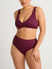 ES Black Cherry Crop Front Twist Bikini Top Summer 2026