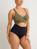 ES Dusty Olive Wrap One Piece Swimsuit Spring 2026
