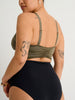 ES Dusty Olive Wrap One Piece Swimsuit Spring 2026